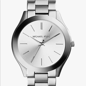 Silver Michael Kors Slim Runway Watch